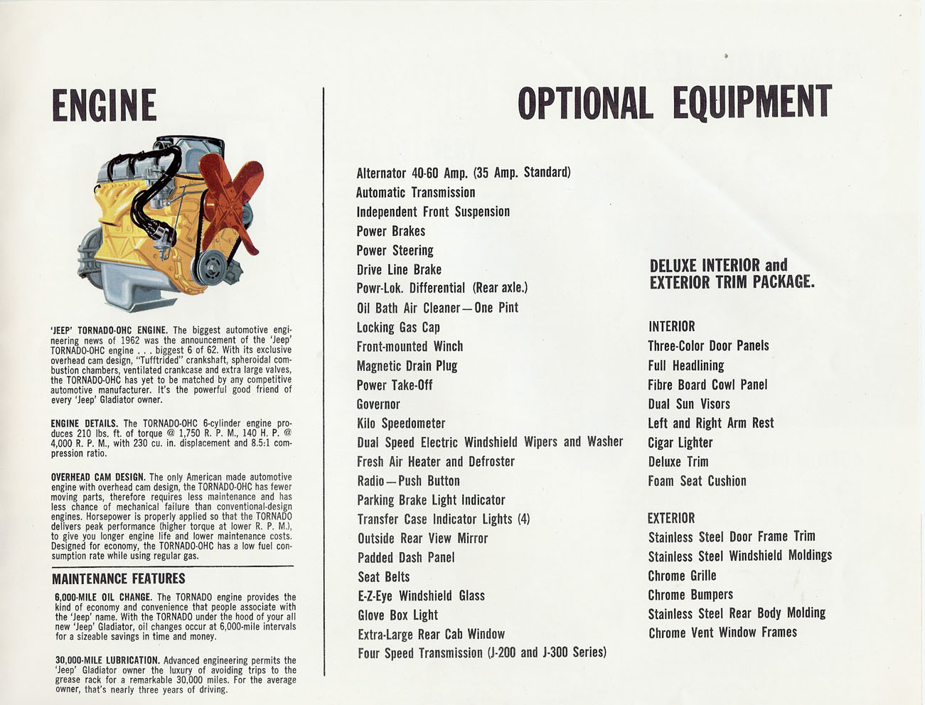 1962 Jeep Gladiator Brochure